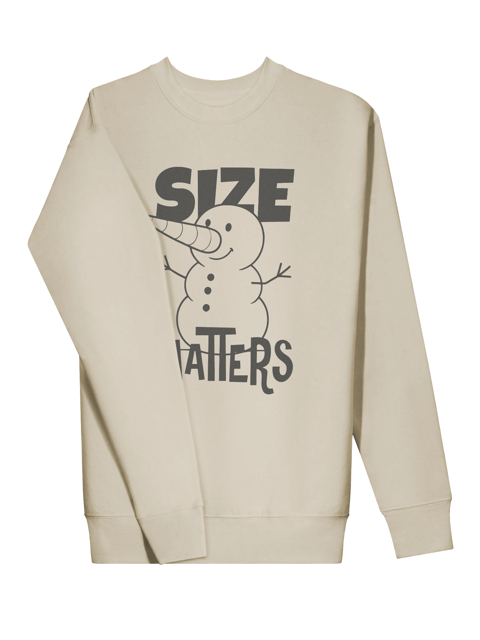 Funny Snowman "Size Matters" Pi Sweatshirt | Sarcastic Winter Crewneck product image (3)