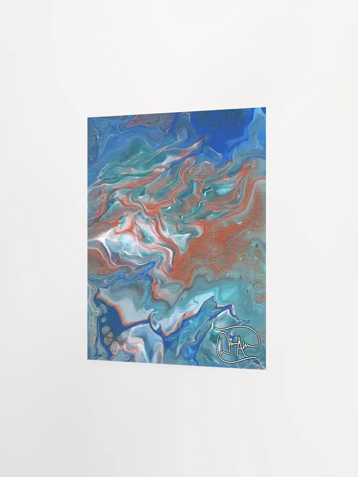 Metallic Orange Fluid Acrylic Print product image (2)