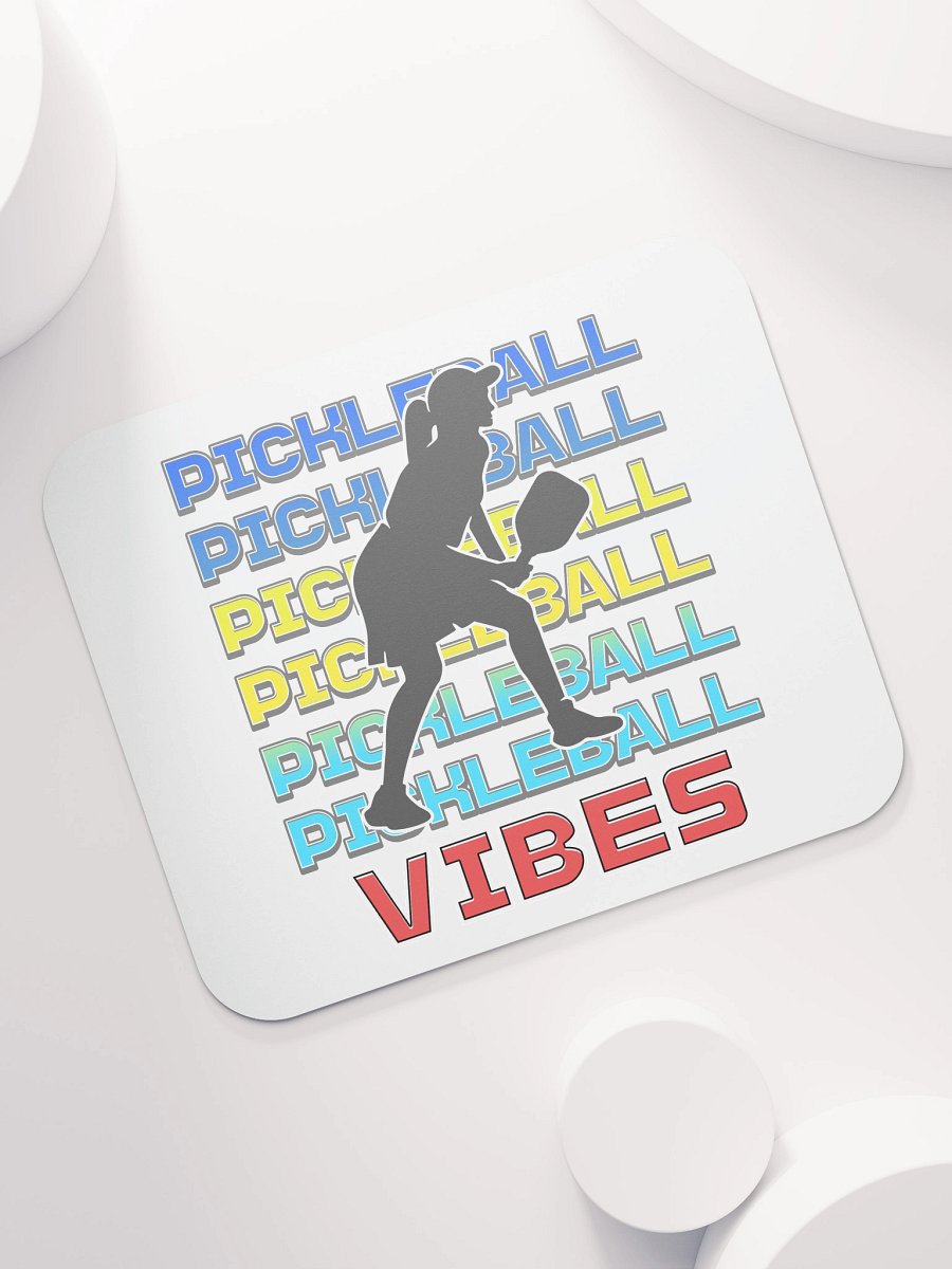 Pickleball Vibes Line Female Vibrant Mouse Pad product image (7)