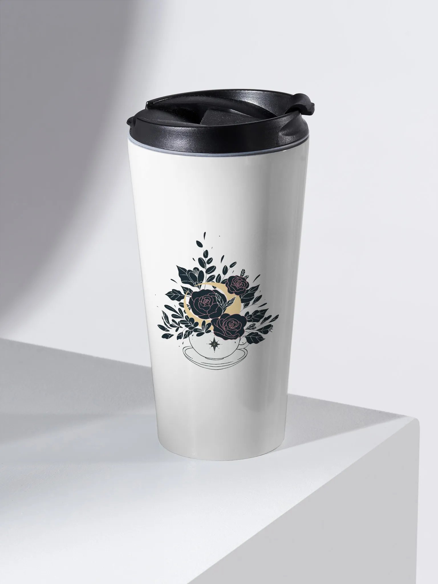 JeffBrutlag Florals and Moon Logo Travel Mug product image (2)
