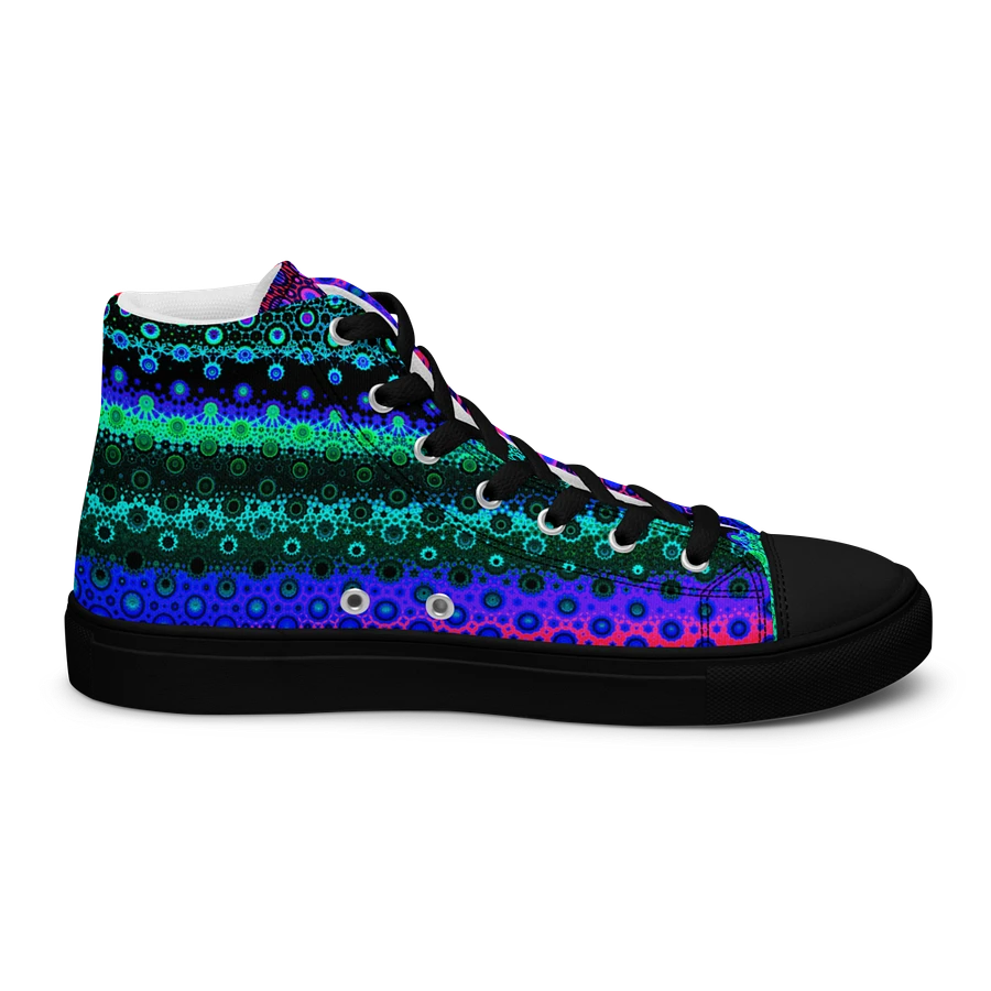 Abstract Multicoloured Pattern Women's Canvas Shoes High Tops product image (6)