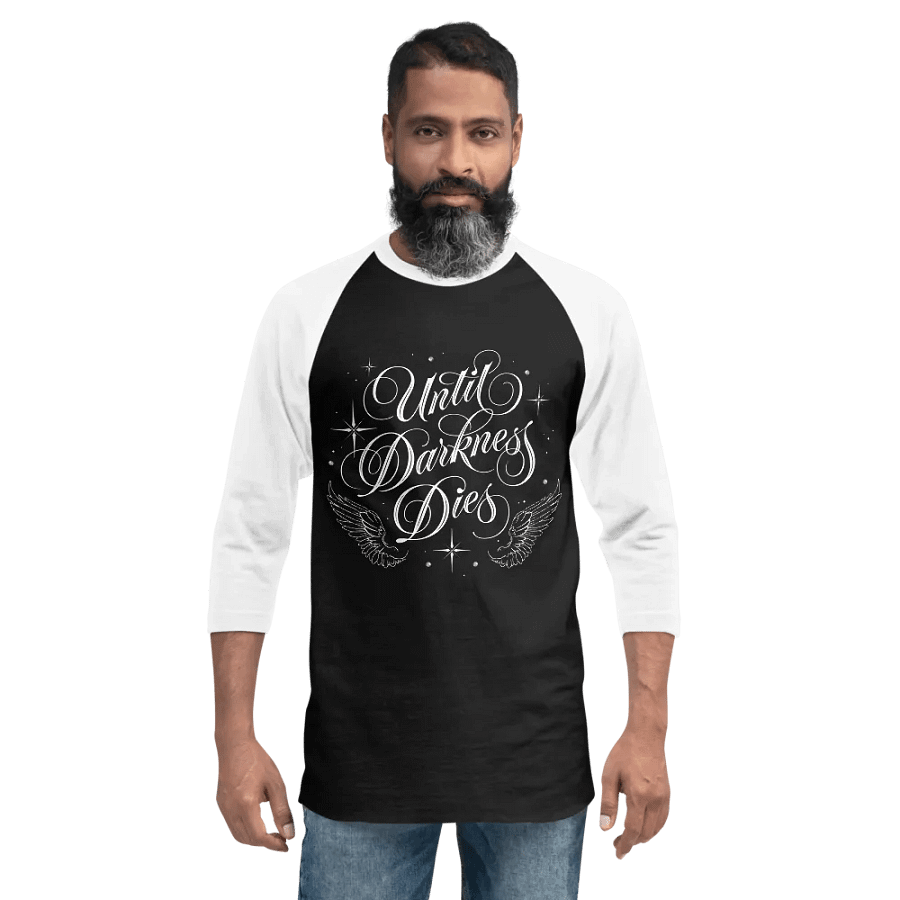 Until Darkness Dies (wings design) Fine Jersey Raglan Tee product image (7)