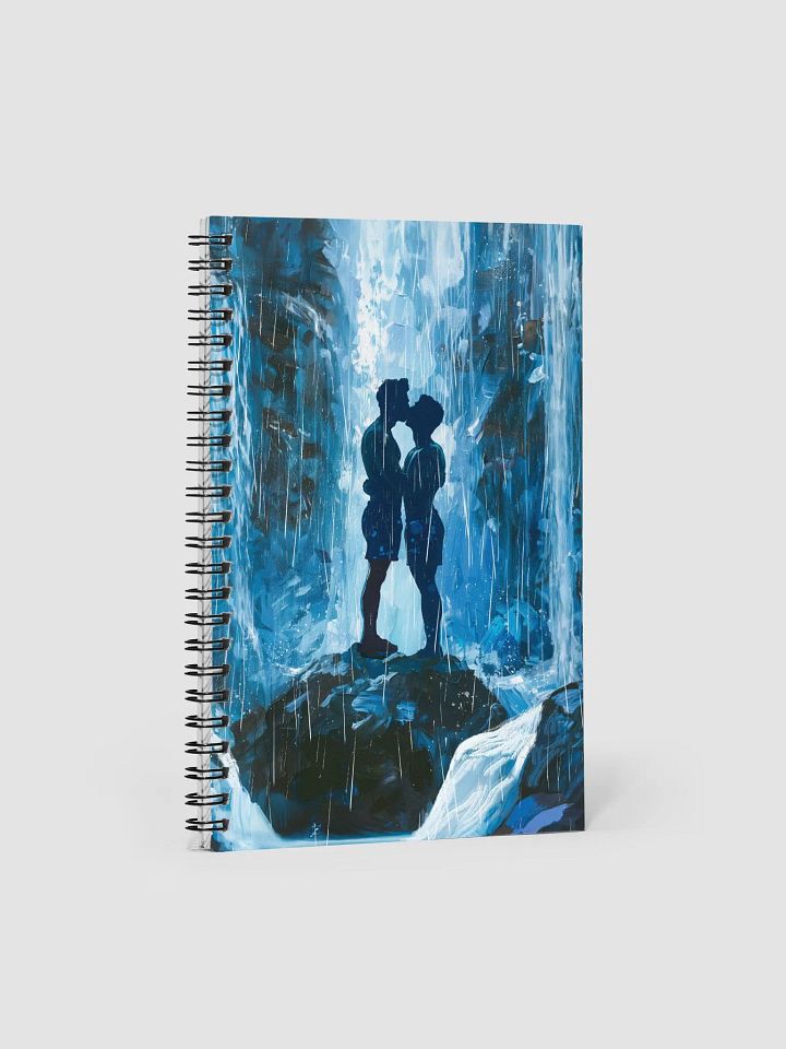 Kiss Beneath The Waterfalls - Gay Art Spiral Notebook product image (1)