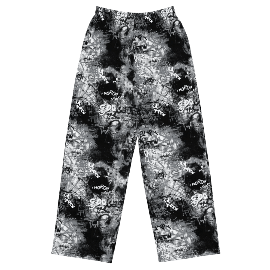 Black and White Graffiti | Unisex Wide-Leg Pants product image (5)