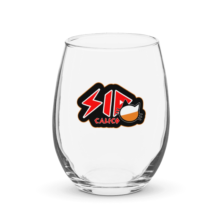 Sid Calico logo wine glass product image (1)