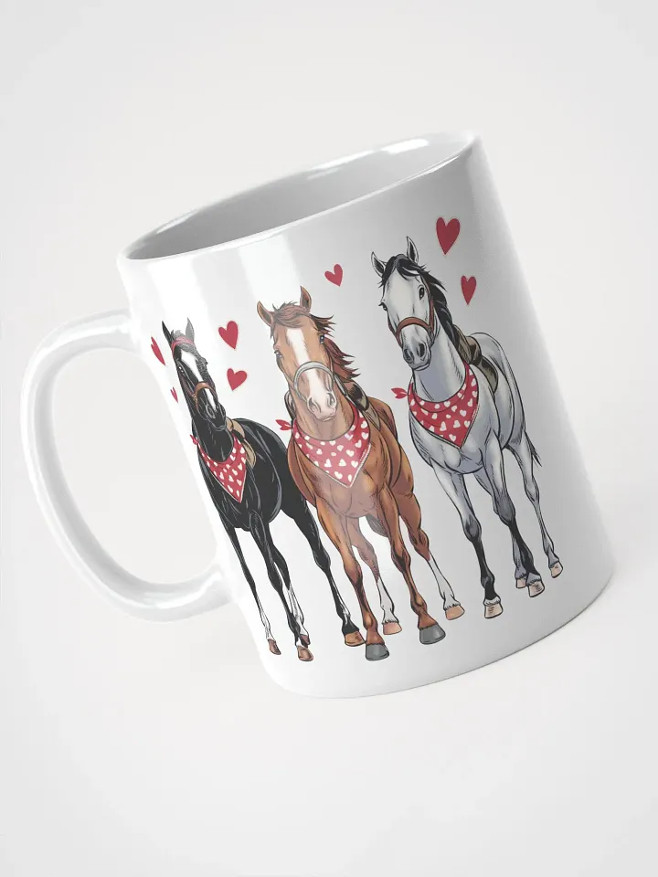 Heartfelt Valentine Horses White Glossy Mug product image (2)