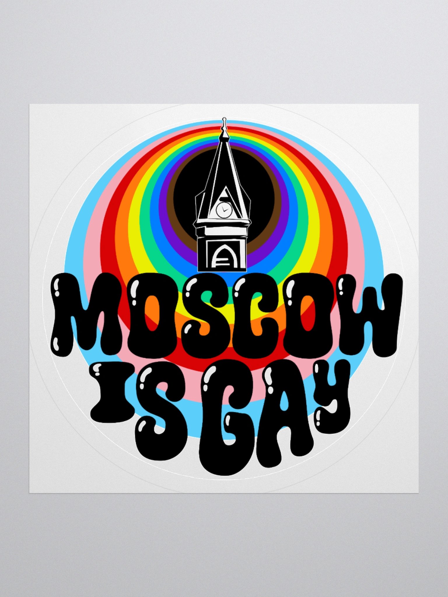 "MOSCOW IS GAY" city sticker product image (2)
