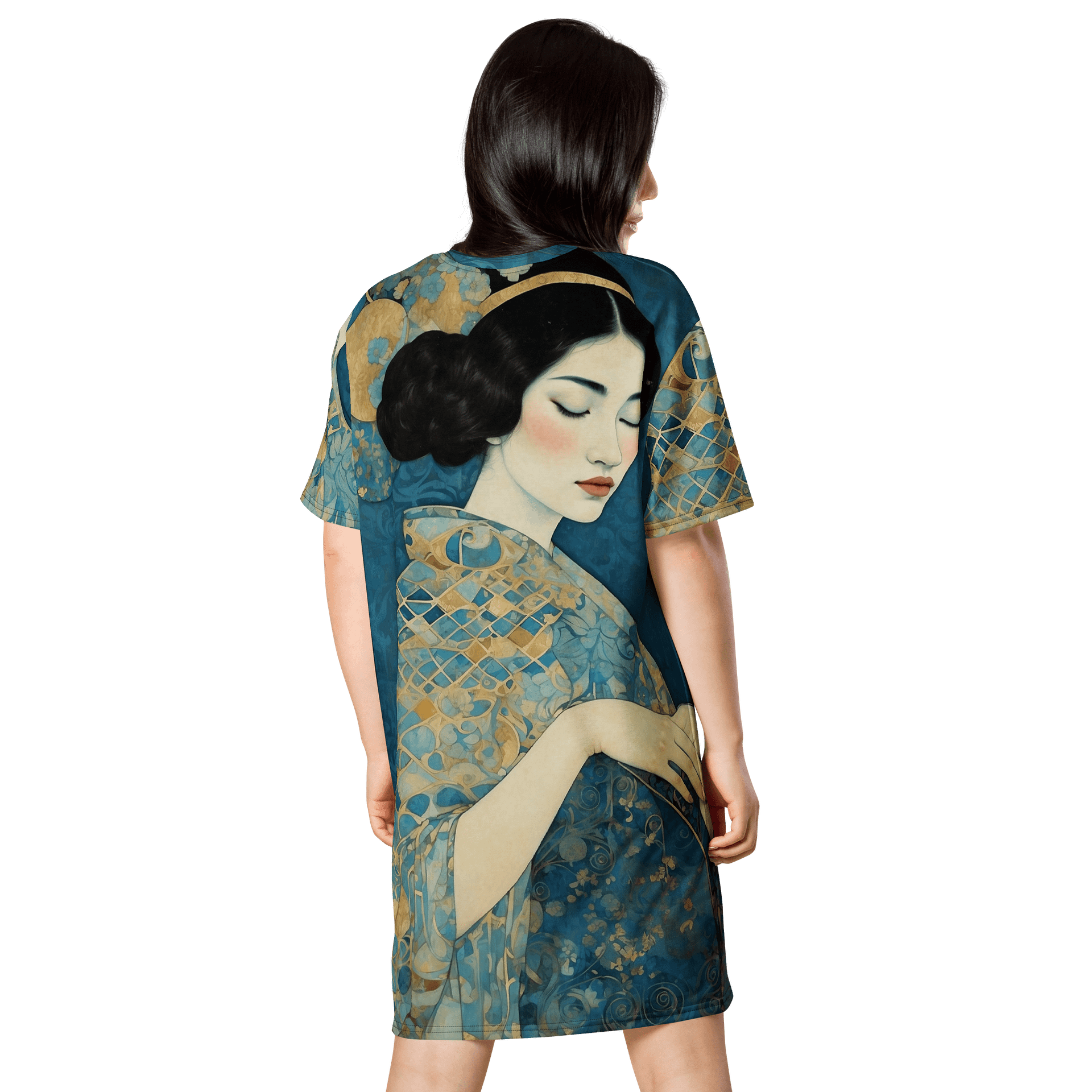 Golden Serenity T-Shirt Dress product image (2)