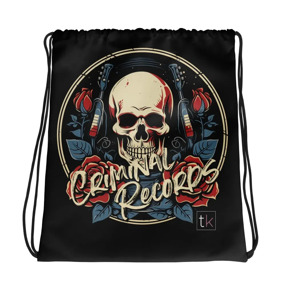Criminal Records Drawstring Bag product image (1)
