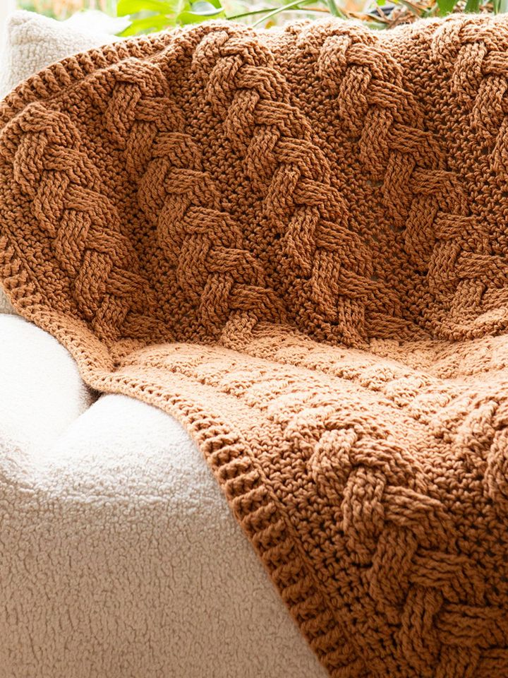 Cozy Cottage Cable Throw Crochet Pattern product image (1)