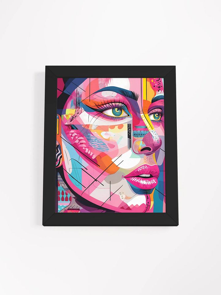 Vibrant Geometric Portrait Framed Poster product image (2)