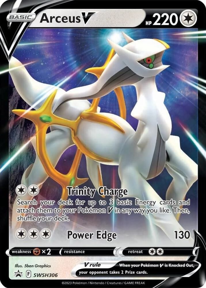 Pokémon Trading Card – Arceus V (Sword & Shield, #306/198) - NM product image (1)
