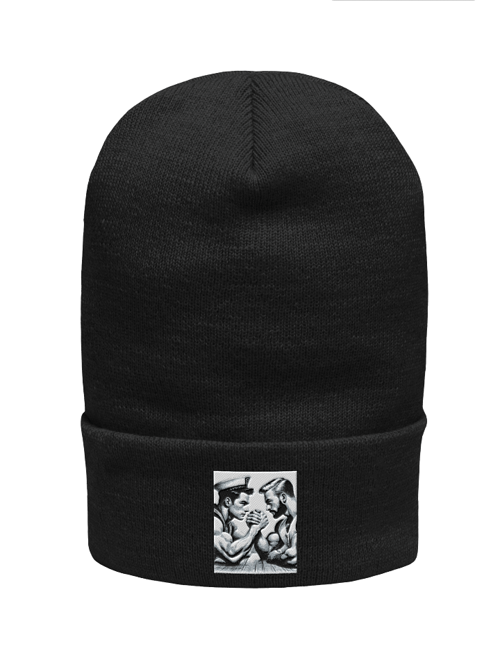 Up Close and Personal: Sailors – Tom of Finland Tribute Gay Pride Graphic Design Beanie Hat product image (1)