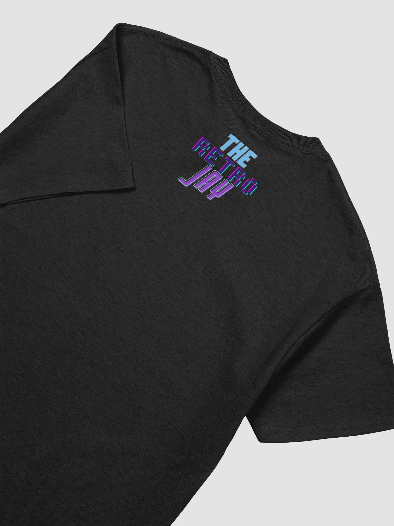 Valentine's Day Text Heart T-Shirt (Black/Blue) product image (4)