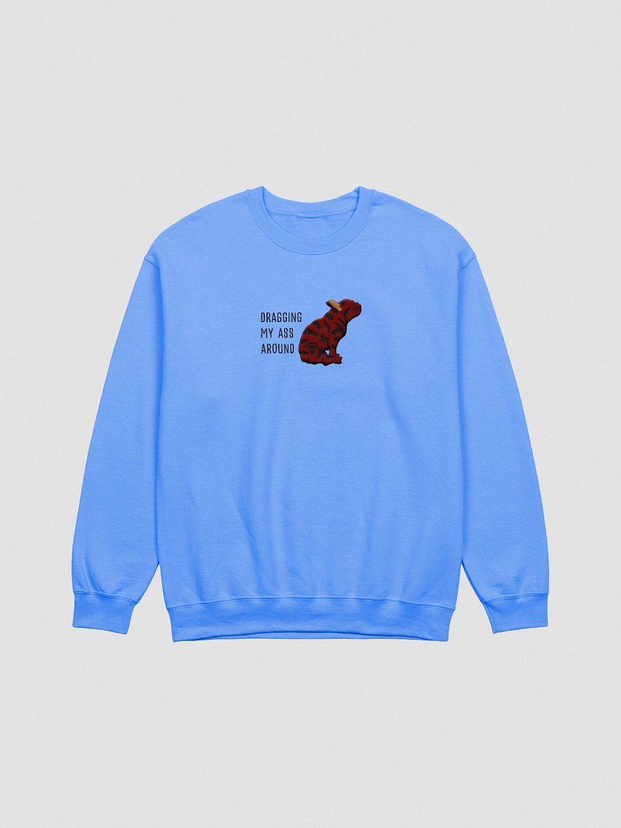 Dragging My Ass Around Sweatshirt (Embroidered) of a French Bulldog(Brindle) product image (7)