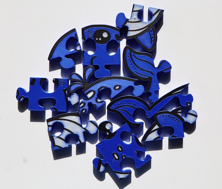 Whale 3D Printed Jigsaw Puzzle – A Splash of Ocean Fun in Every Piece! product image (2)