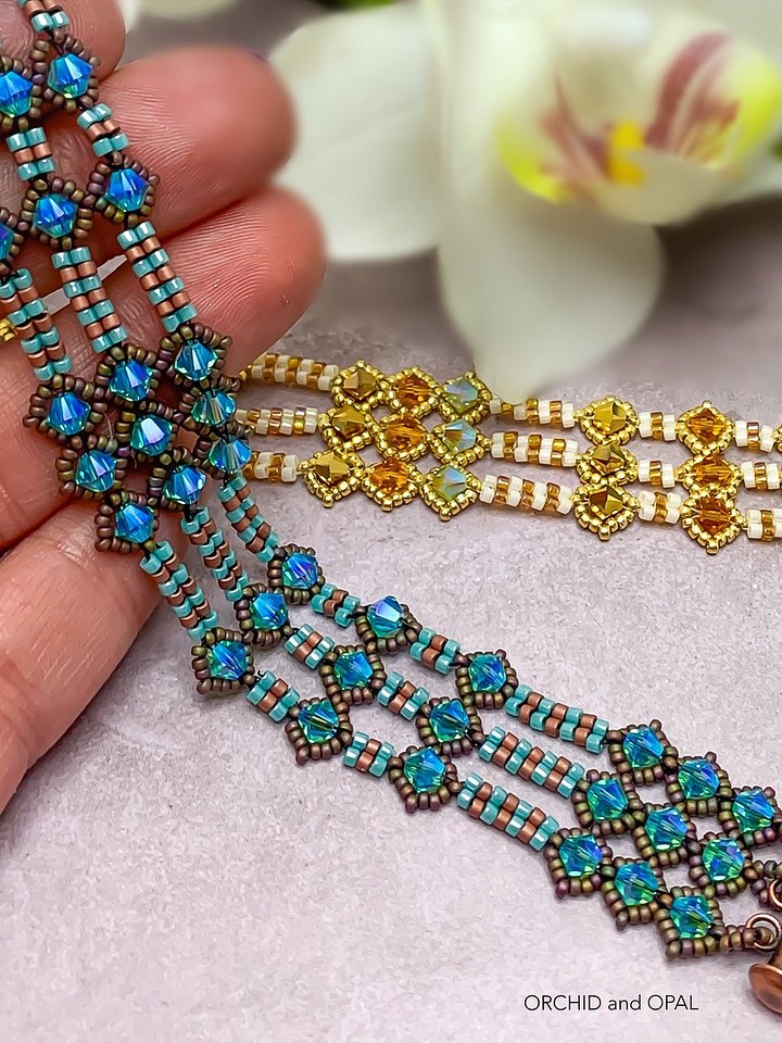 Beading Pattern – Netted Bicone and Herringbone Bracelet product image (1)