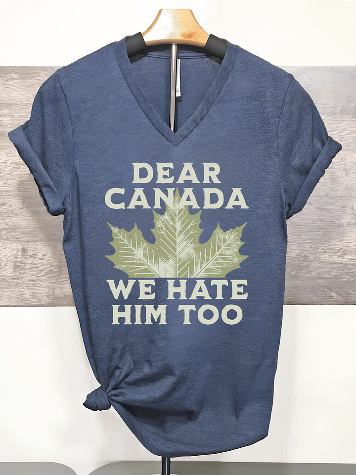 Dear Canada Statement V-Neck Tee product image (1)