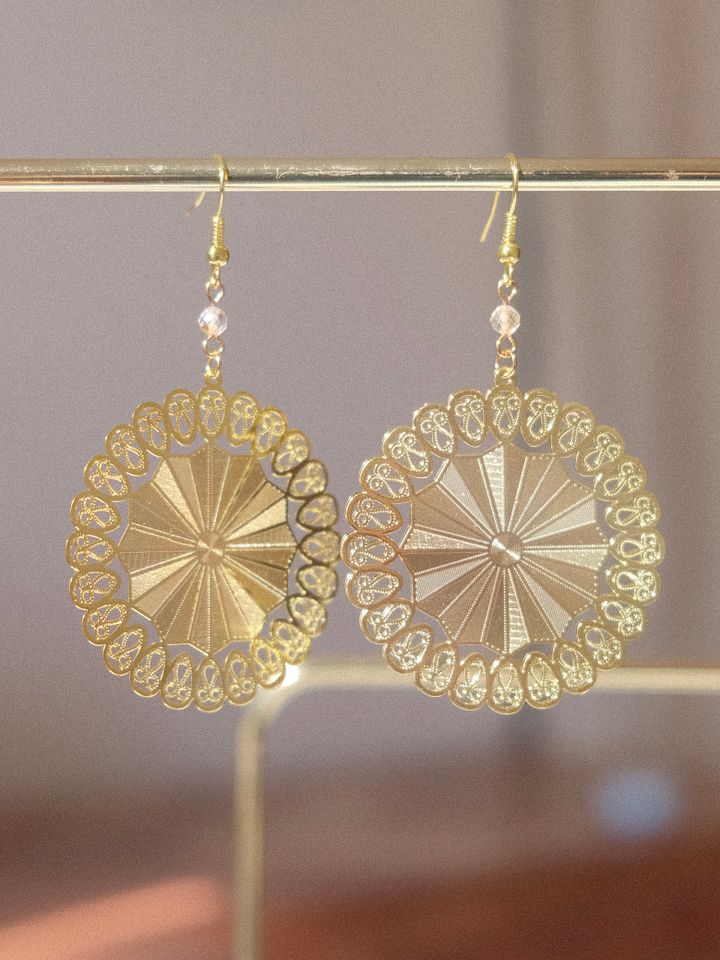 Golden wheel - Citrine earrings product image (1)