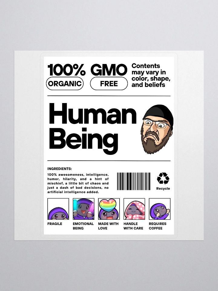 Human Label Sticker product image (1)