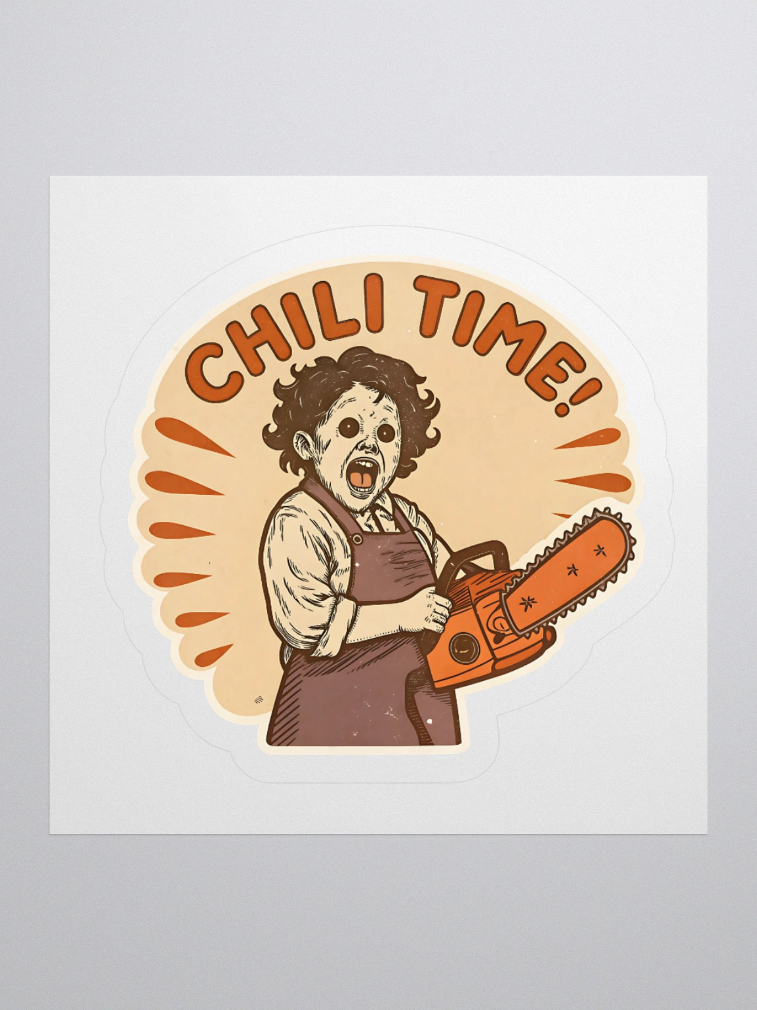 Chili Time Chainsaw Killer Kiss Cut Stickers product image (2)