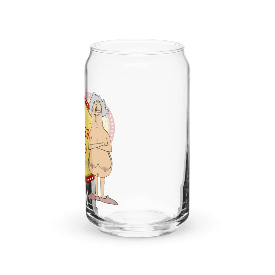 Almost Never Naked Grandma! DAUBER FEUD Can-Shaped Glass product image (39)