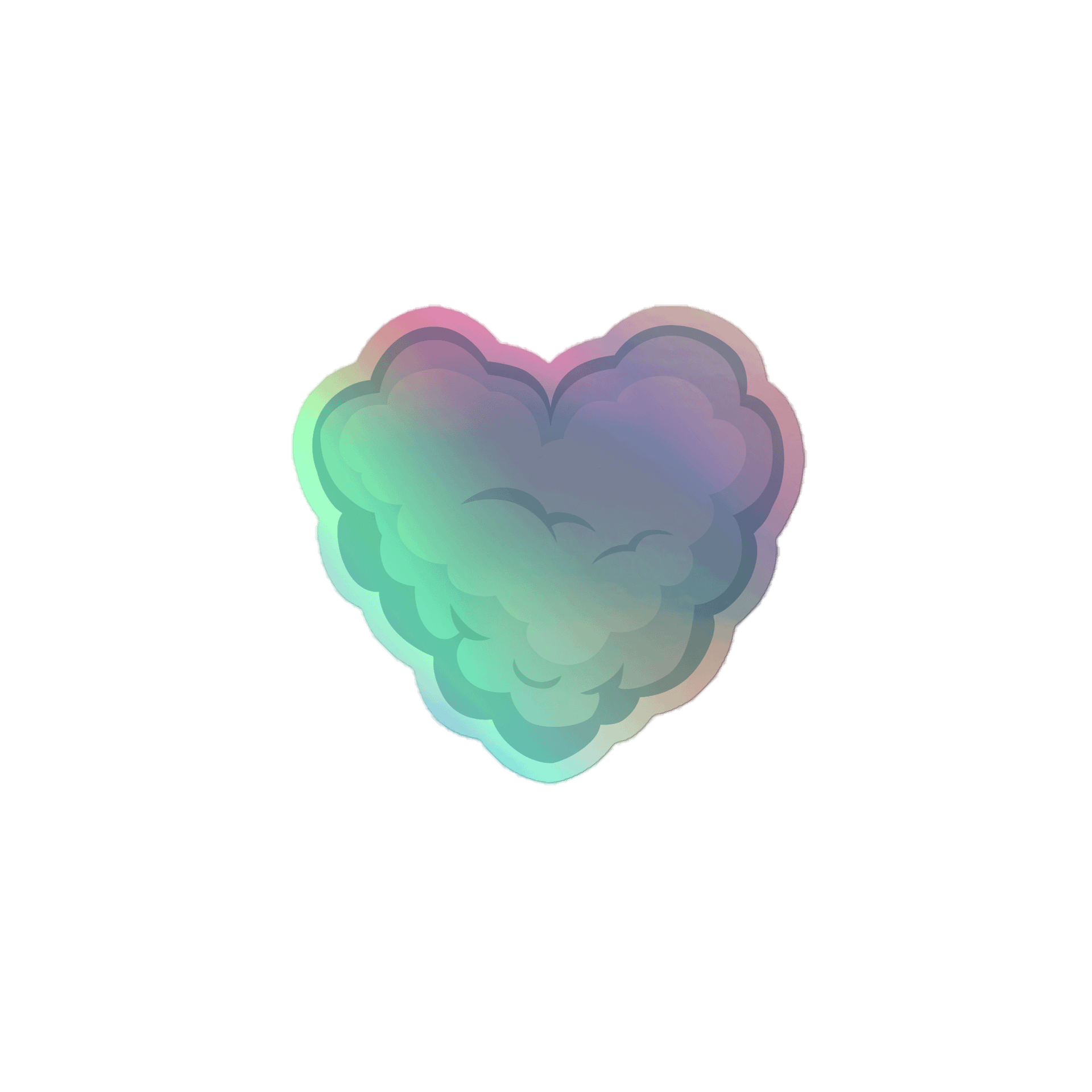 Holographic Cloud Heart Sticker product image (1)