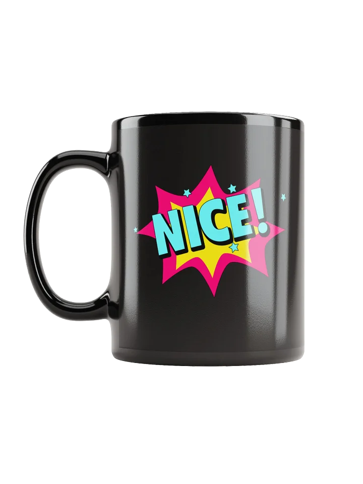 Boom! NICE! Explosion Black Coffee Mug product image (2)