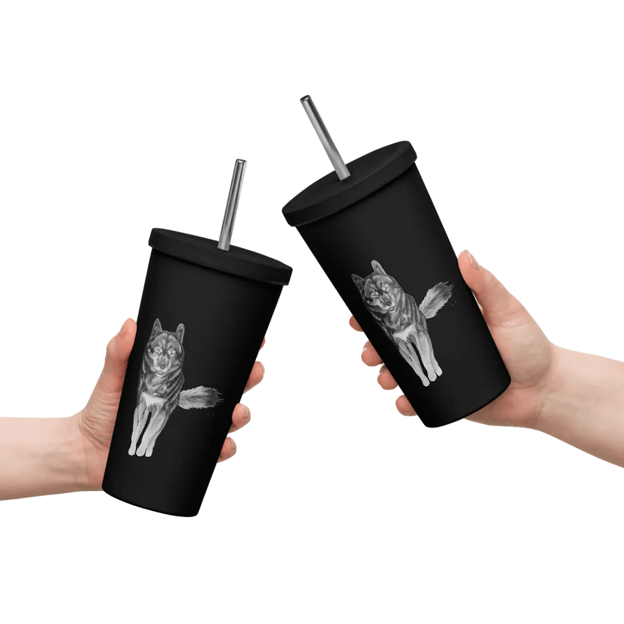 Wolf Drawing Straw Cup product image (13)