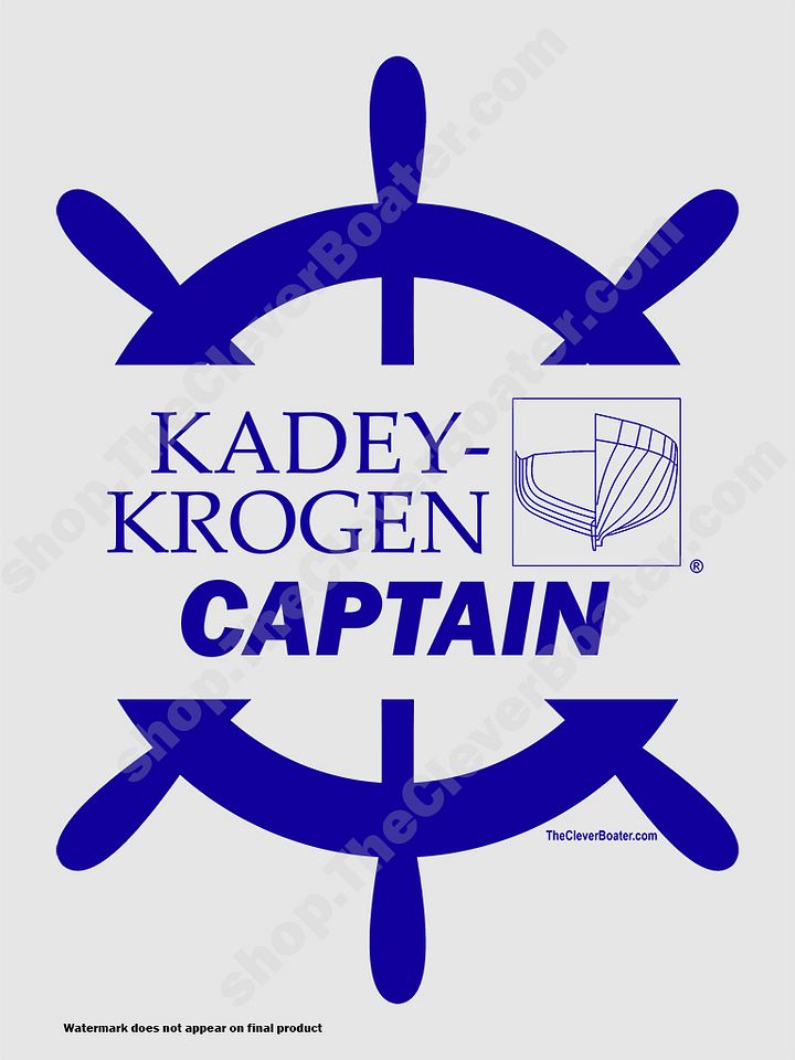 Kadey-Krogen Captain - T-Shirt - Light Shirt w/Blue Logo product image (2)