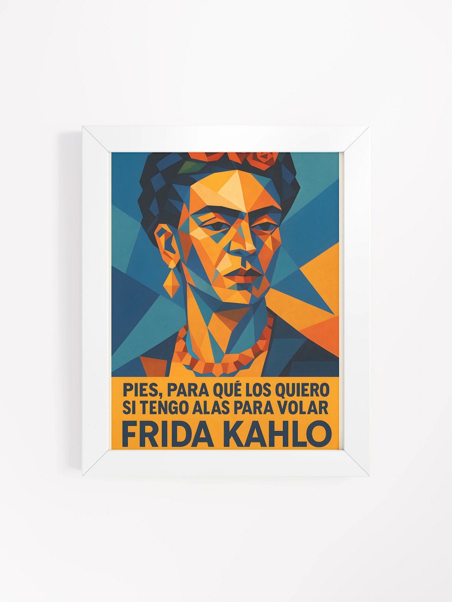 Póster ultra-premium retrato cubista de Frida Kahlo estilo picasiano moderno product image (4)