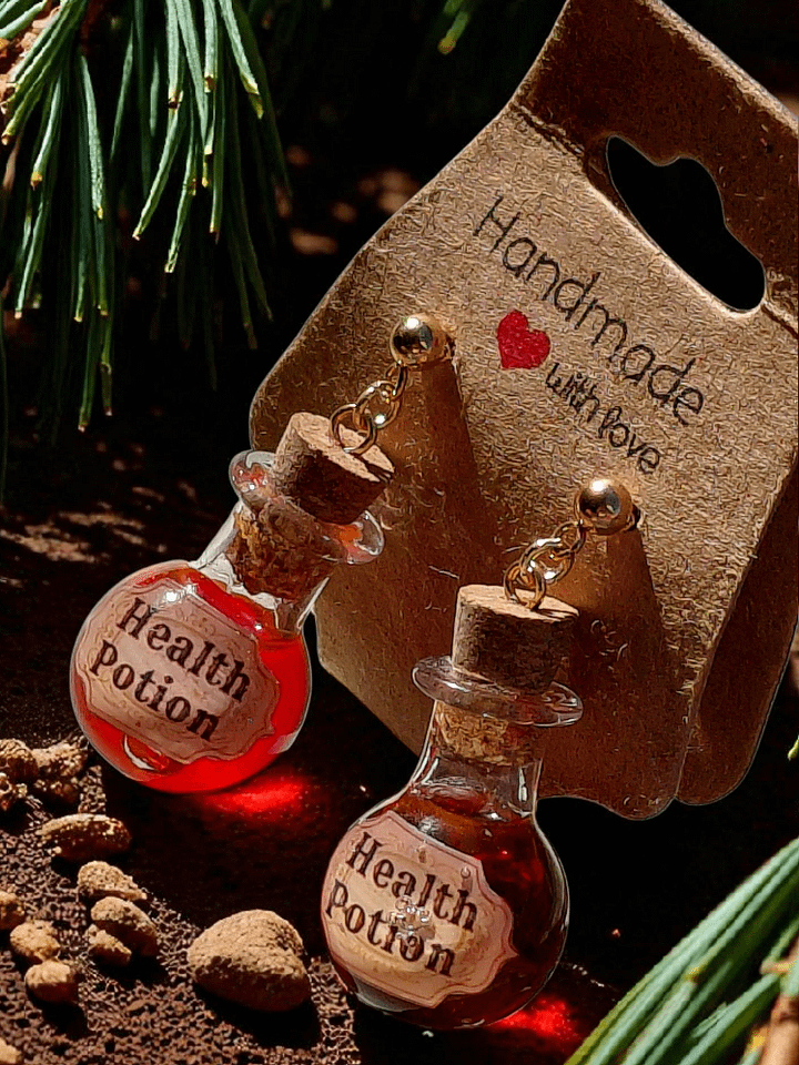 Health Potion earrings product image (2)