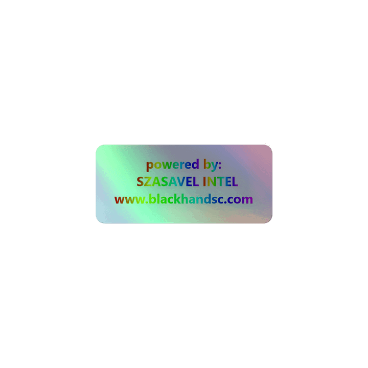 SZASAVEL INTEL Holographic Sticker Sheet product image (1)
