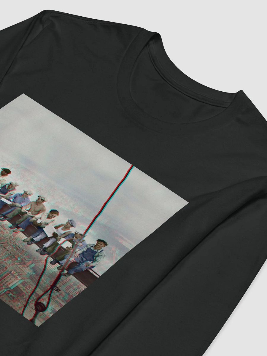 Urban Heights 3D Anaglyph Long Sleeve Shirt - Lunch atop Skyscraper in Color. New York 1932 product image (3)