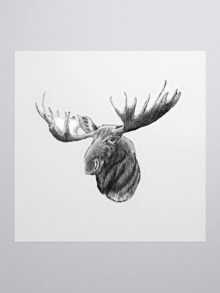 Moose Drawing Sticker product image (1)