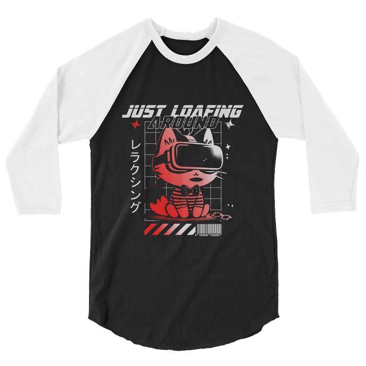 Just Loafing Around || Tultex Raglan Tee product image (2)