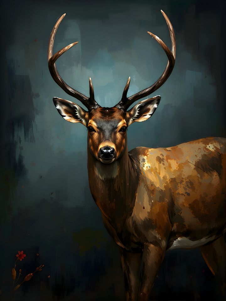 Dark Deer - Moody Wildlife Art Print product image (1)