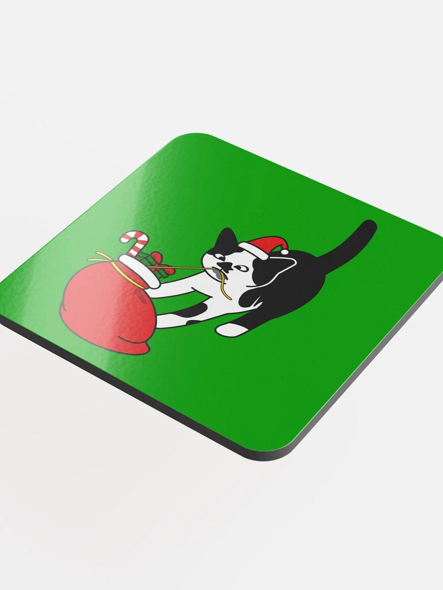 Santa Paws Christmas Cat Coaster product image (4)