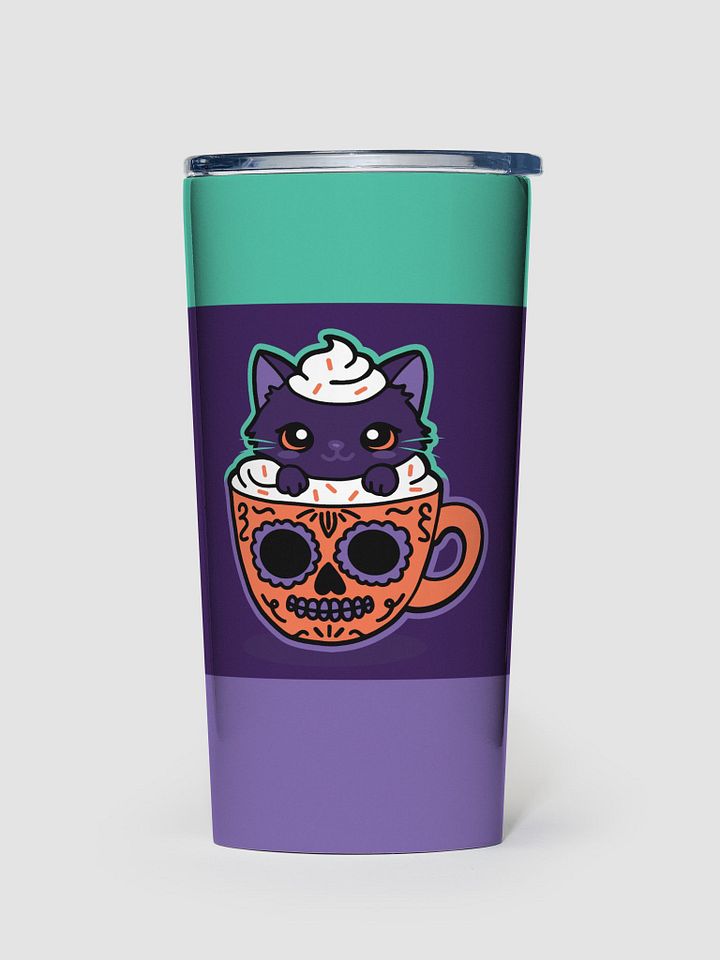 Sugar Skull Kitten Mug 20oz Stainless Steel Tumbler product image (1)