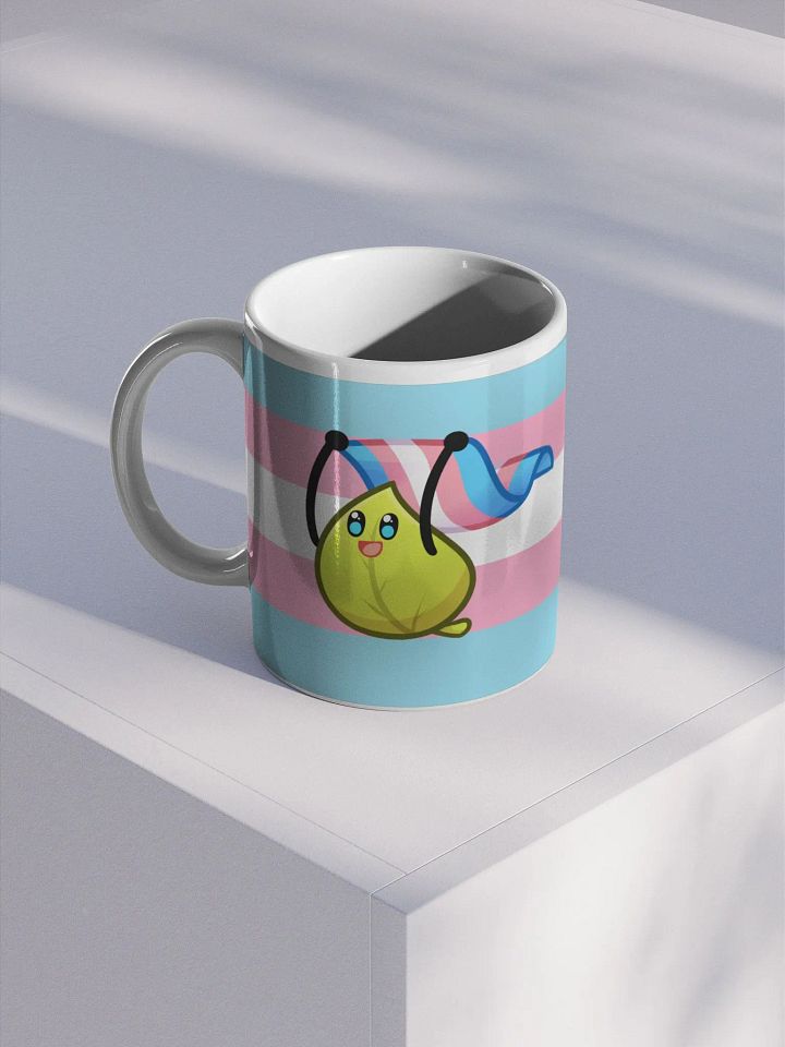 Trans Leafy Mug (Trans Flag Print) product image (1)