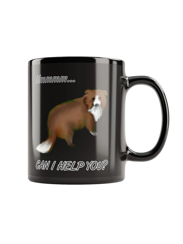 Whimsical Dog Black Glossy Mug product image (2)