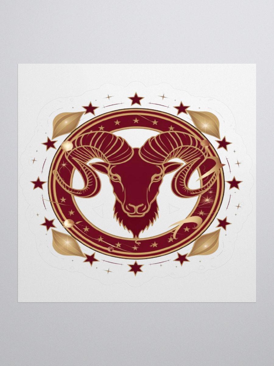 Aries Zodiac Kisscut Sticker - Exclusive Design by TDS Music product image (1)