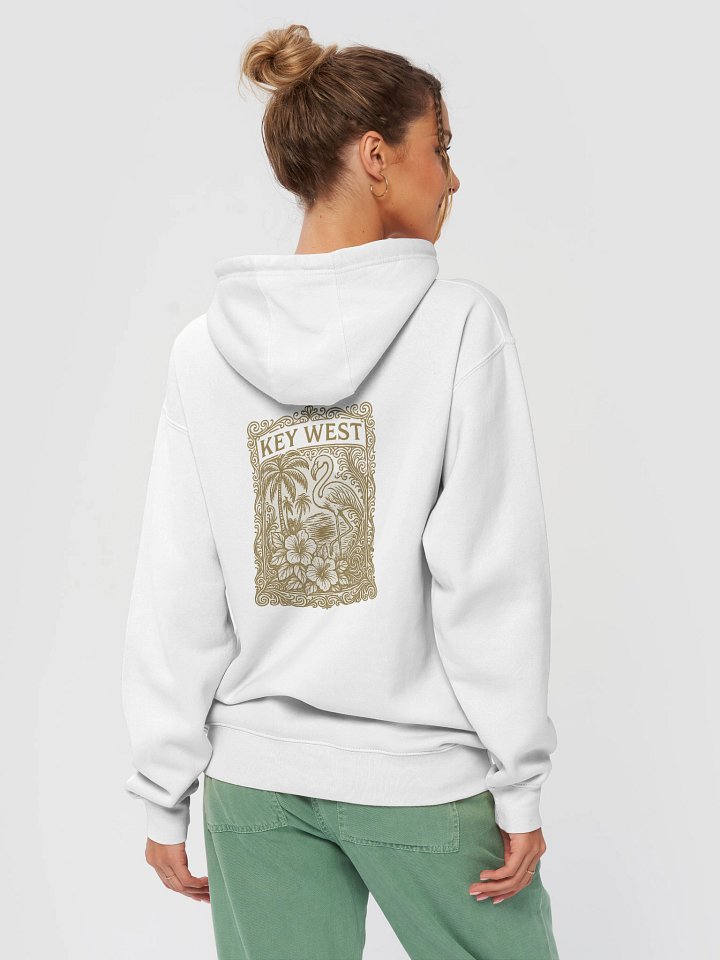 Key West Premium Pullover Hoodie with Flamingo and Hibiscus product image (1)