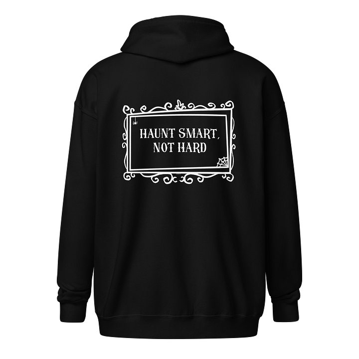 [UM Designs] Haunt Smart [white]- Unisex Graphic Zip Hoodie product image (1)