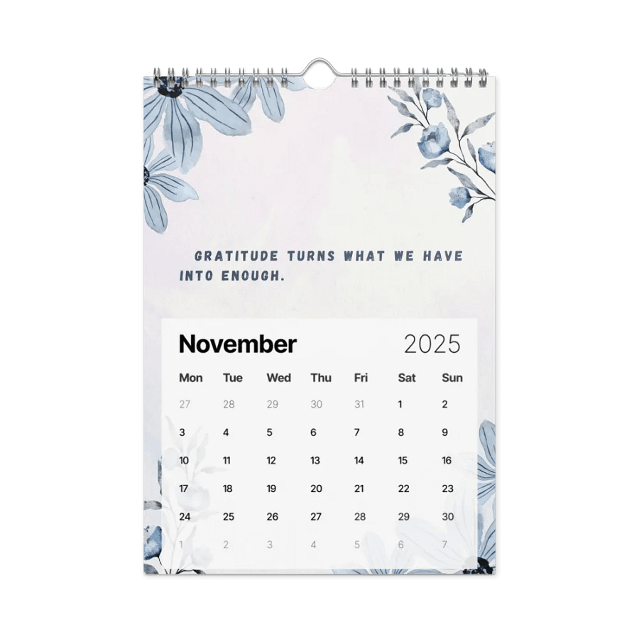 FLORAL INSPIRATIONAL QUOTES WALL CALENDAR 2025 product image (11)