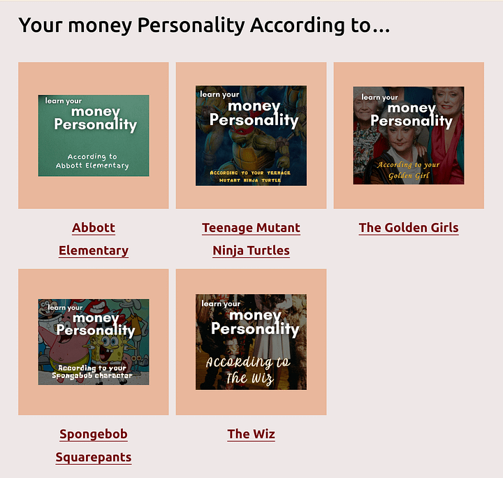 FREE FOR EVERYONE - Money Personality Workbook - Choose your favorite characters to download! product image (1)
