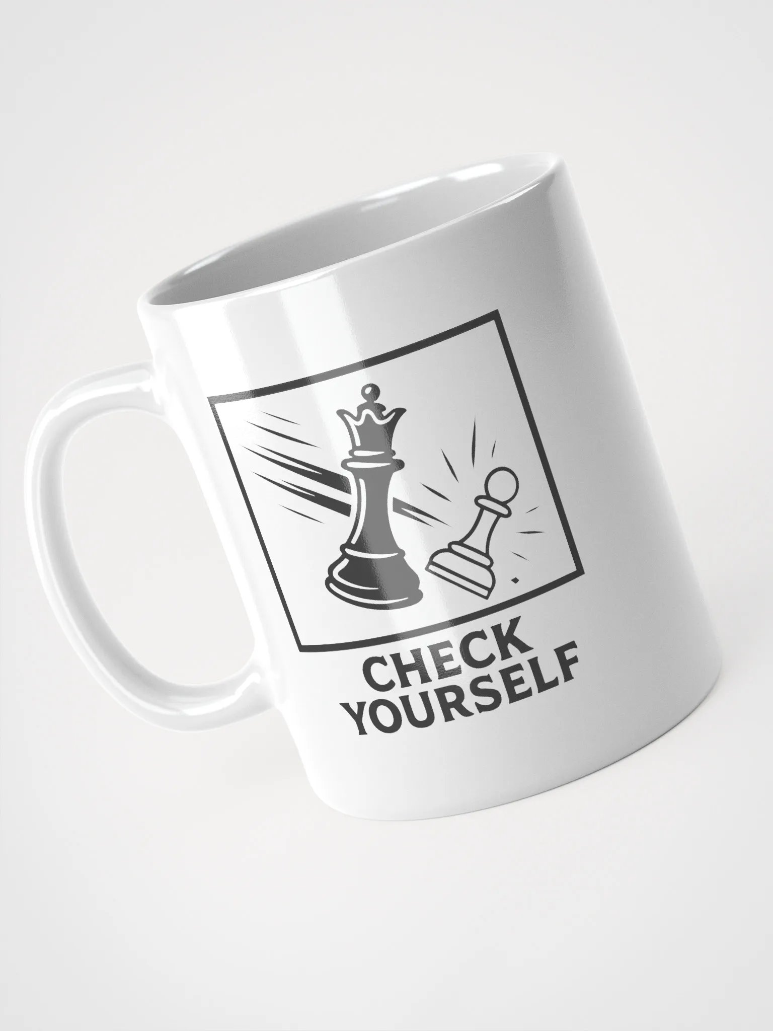 Check Yourself - White Glossy Mug product image (3)