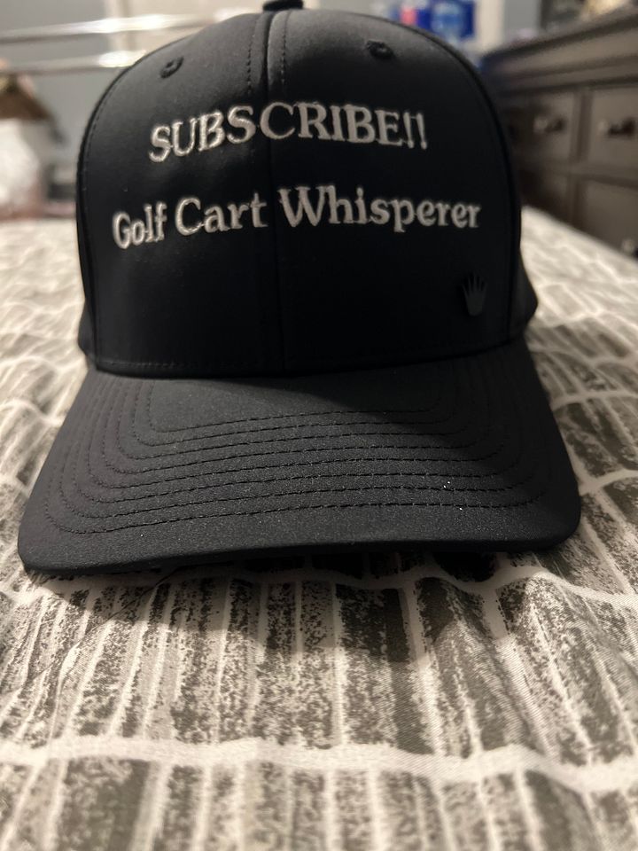 Custom golf cart whisperer embroidered hat product image (1)