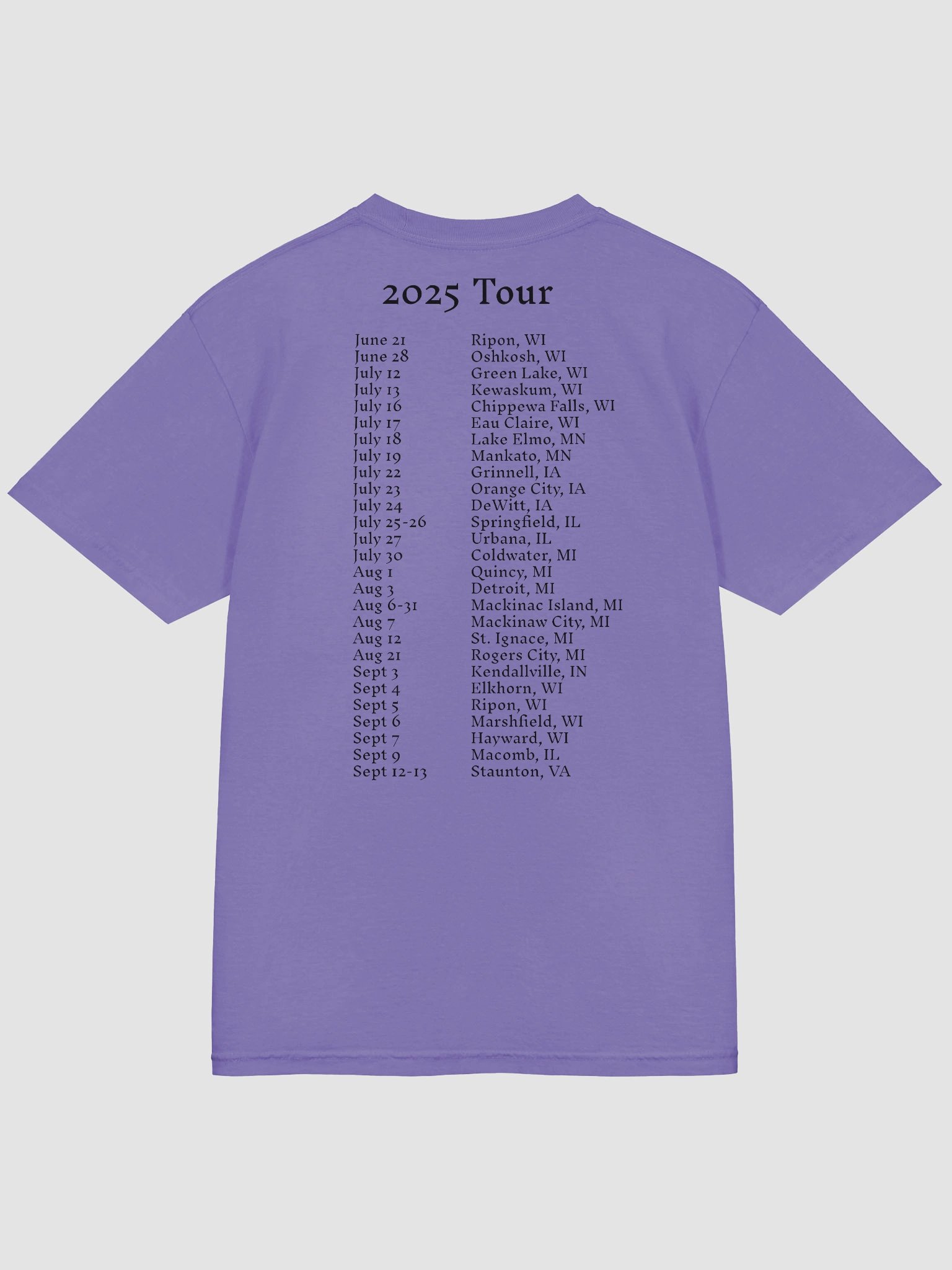 2025 Tour T-Shirt product image (4)