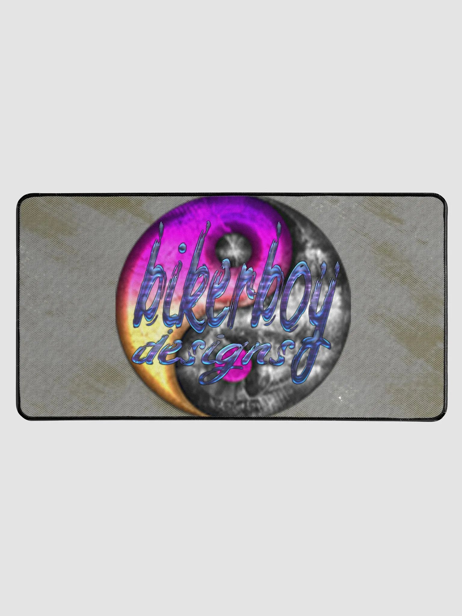 biker's logo on a desk mat (bright version) product image (1)